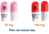DILANTIN 30 mg pink and white capsule and 100 mg red and white capsule